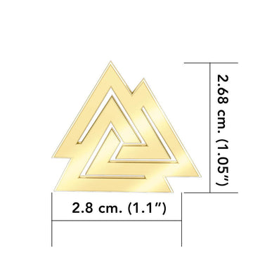 The Viking Valknut 14 Karat Solid Gold Pendant GPD1071 - Jewelry